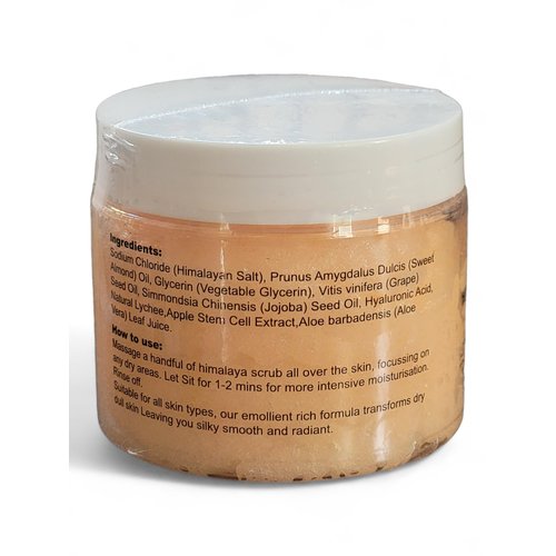 Generic Vegan And Paraben Free Himalayan Body Scrub With Lychee Oil Complex, Hyaluronic Acid And Almond Oils
