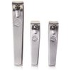 Nail PRO 3-Piece Clipper Set with Case - 3 Stainless Steel Nail Clippers Including Fingernail & Toenail Nail Cutters for Groomed Nails - Manicure & Pedicure Kit for Men & Women