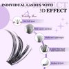 DIY Lash Extension Kit,280pcs Individual Lashes Cluster D Curl Eyelash Extension Kit 30D 40D 9-16mm Mix Clusters Lash with Lash Bond and Remover, Lash Applicator Tool for Self Application at Home