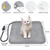 RIOGOO Pet Heating Pad, Upgraded Electric Dog Cat Heating Pad Indoor Waterproof, Auto Power Off (M: 18"x 18", Grey)