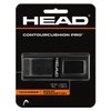 HEAD Contour Cushion Pro Tennis Racket Replacement Grip - Tacky Racquet Handle Grip Tape - Black