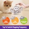 Kimee Interactive Cat Toy Rechargeable Automatic Chirping Owl Cat Toy with Catnip, Auto Beating Wings Flying Bird Cat Toys for Indoor Cats to Play Alone, Never Boredom