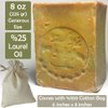 Aleppo Soap - 8 oz each -%25 Laurel Oil,%75 Virgin Olive Oil, Natural, with Cotton Bag