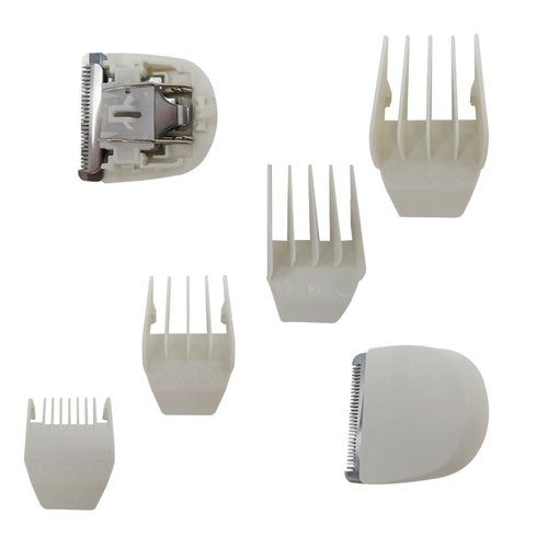 Hair Clipper Trimmer Blades w/Comb Guides Replacement # 2068-1001 Compatible for Wahl Peanut 8685, 8655, 8663, 8685-1701,White,Professional Accessories