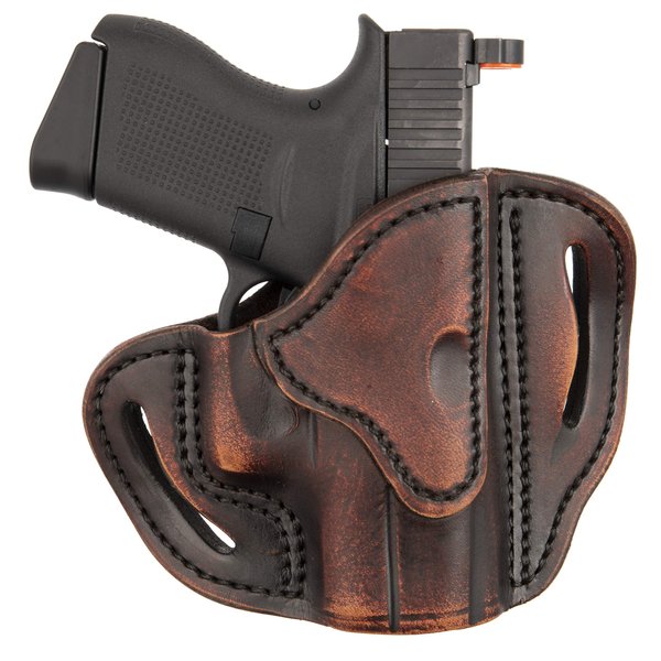 1791 Gunleather Glock 43 Holster, Right Hand OWB G43 Leather Gun Holster for Belts. Fits Glock 43 and Ruger LC9 & Ruger SR22