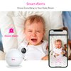 iBaby M8L WiFi Baby Monitor with Camera & Audio: Sleep Tracking, Motion Alerts, Wireless 360º Pan 110º Tilt, Temperature Sensor, 1080PFull HD Video, Night Vision, Support Multi-User on Smartphone APP