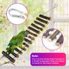 KATUMO Small Bird Toys, Colorful Bamboo Hanging Shredding Toys Parrot Chew Wooden Blocks Natural Wood Ladder Bird Perch for Parakeets, Conures, Cockatiels, Budgies, Love Birds and Other Small Birds