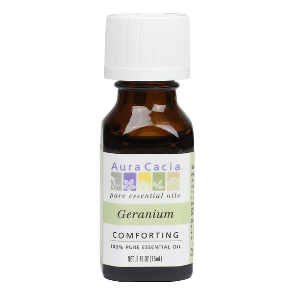 Aura Cacia Essential Oil, Comforting Geranium, 0.5 fluid ounce (Pack of 2)