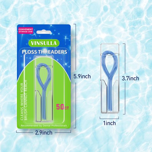 Floss Threaders for Braces, Bridges, and Implants 400 Count (Pack of 8)