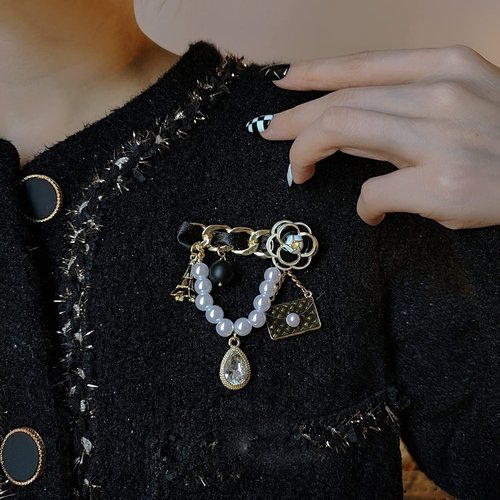 Vintage Fashion Eiffel Tower Pearl Brooch pins Brooches for Women Wedding/Banquet Jewelry