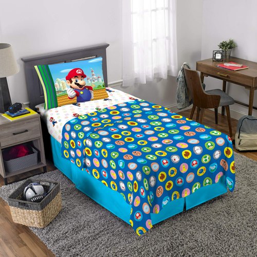 Franco Kids Bedding Super Soft Microfiber Sheet Set, Twin, Mario