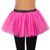 6 Pack Runner Tutu Skirts Women Tulle Skirt 3 Layered Elastic Puffy Tutus 80s Halloween Costume (6 Hot Pink (Waist 22"-38"))