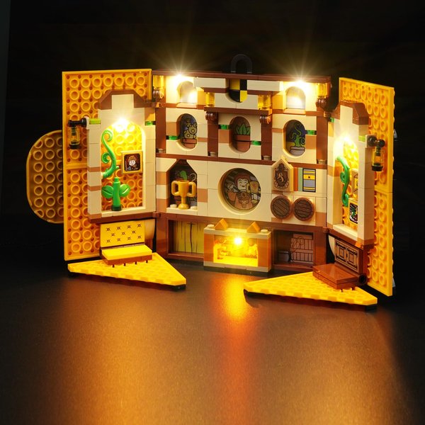 DALDED LED Lighting Kit for Lego Harry Potter Hufflepuff House Banner 76412, LED Light Compatible with Lego 76412 Building Block Models (Not Include Lego Set)