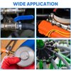 TICONN 60PCS Hose Clamp Set - 1/4''–1-1/2'' 304 Stainless Steel Worm Gear Hose Clamps for Pipe, Intercooler, Plumbing, Tube and Fuel Line