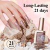 Bevimee Holographic Nail Polish 12ML Fast Drying Iridescent Chameleon Sparkly Nail Polish Rainbow Effect Shimmer Glitter Nail Polish Dark Brown Holo Nail Lacquer Polish Nail Art-No Require Cured 1PCS
