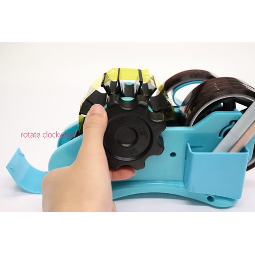 Blue Heat Tape Dispenser Sublimation - Multiple Roll Cut Heat Tape Dispenser Sublimation for Heat Transfer Tape, Semi-Automatic Tape Dispenser with Compartment Slots and 1" & 3" Double Reel Cores