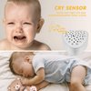 BEREST Rechargeable Baby Sleep Smile Bear, Mom's Heartbeat Baby Cry Sensor Lullabies & White Noise Sound, Nursery Decor Night Light Projector Toddler Crib Sleeping Aid, Baby Shower Gifts