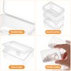 Mathtoxyz Small Bead Organizers and Storage, Clear Bead Storage Containers Rectangle Bead Holder Plastic Cases Transparent Boxes for Nail DIY Craft Making Jewelry Battery Screw