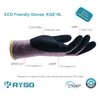 KAYGO Work Gloves for Women KGE19L Eco Friendly Gloves with Breathable Rubber Coated, 3 Pairs,Medium,Purple