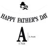 Happy Father's Day Banner, Best Dad Ever Party Decorations Supplies for celebrate Father's Day, Happy Birthday Dad Party Banner Sign, Black Glitter