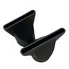 2 PCS Plastic Salon Hair Dryer Nozzle Replacement Blow Flat Hairdressing Styling Tool Diameter 4.5cm and 4.6cm Black