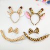 Halloween Giraffe Headband Bow Tie Tail Deer Antlers Ears Hair Hoops Bowtie Animal Fawn Horns Headpiece Hairband Hair Bands Women Christmas Holiday Festival Cosplay Dress Up Birthday Party Accessories