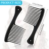 3 Pieces Wide Tooth Comb Jumbo Rake Comb, Hair Detangler Salon Shampoo Comb for Long Hair and Curly Hair, Detangling Tools for 4c Hair(Black, blue, pink)