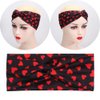 BBTDIN Valentine Turban Headbands Women Girls Valentine Wide Hair Band Valentine Workout Headwear JHV30 (A4-Black)