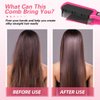 Flat Iron Comb Attachment to Clip On, Flat Iron Hair Straightener Accessory, Comb Attachment for Flat Iron Used at Home and Salon for Hair Styling (Pink)