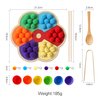 bopoobo Wooden Peg Board Beads Game Rainbow Clip Bead Puzzle Montessori Sorting Toys Counting Matching Game Beads Early Education Board Game Fine Motor Skill Montessori Toys