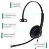 Yealink Phone Headsets for Office Phones YHS34 Lite QD to RJ9 Wired Headset Compatible with Poly Snom Grandstream Phones Desk Landline Headset with Microphone -Mono/72g/2.1m Cable