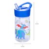Wildkin Kids Reusable 16 Ounce Water Bottle for Boys and Girls, Features Straw Top and Carrying Handle, Ideal Size for School or Travel, Easy to Clean (Dinosaur Land)