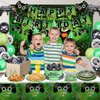 PIXHOTUL Video Game Party Decorations, Disposable 7” and 9” Plates and Napkins, Tablecloth Video Game Party Set, Gaming Birthday Party Supplies for Boys Gamers, 61 PCS