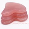 LOBOBEAR Rose Quartz Gua Sha, Heart Shaped Gua Sha Jade, Facial Guasha Tool, Real Jade Gua Sha Facial Massage Tool, Anti-Aging/De-Puffs/Define Jawline/Face Lifting/Glowing Skin, 100% Natural Crystal