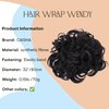 CAISHA Hairpiece Hair Wrap Heat-resistant Synthetic Fibres Curly Messy Updo Dark Brown HW21