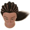 LOHXINHAIR 100% Real Human Hair Mannequin Head Manikin Manican Training Doll Head with Stand for Hairdresser Practice Braiding Styling Bleaching Dyeing Curling Cutting Natural Black