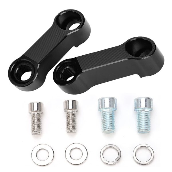 Tbest Motorcycle Mirror Mount Riser Extender Adapter,10mm 8mm Motorcycle Rearview Mirror Adapter Kit Riser Mount Extender