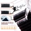 BeautyPros Professional Eyelash Extension Kit – Curl B,C,D,J & M - Volume Lash Extensions - Eyelash Extensions Supplies Mix Tray (8-16mm) - 0.03,0.05,0.07,0.015, 0.20mm Thickness -Black (C-Curl - 0.15mm)