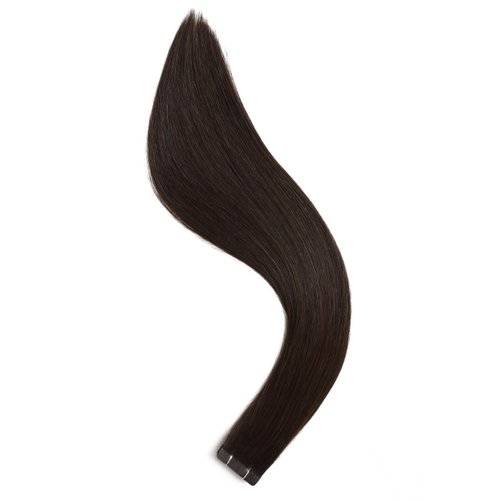 QingChang Tape in Hair Extensions Human Hair Single Donor Hair Healthy Natural Invisible Seamless Longlasting #2 Dark Brown 12" 20pcs 30g