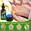 Jamaican Black Castor Oil,Body Massage Castor Oil for Relaxation,Cold-Pressed Castor Oil to Support Fuller-Looking, Skin Care Organic Castor Oil Massage Roller Ball 60ml