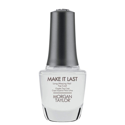 Morgan Taylor Nail Lacquer Make It Last Long Wear Top Coat, Top Coat For Nails, Long Lasting Nail Polish, Fast Drying Nail Polish, Strengthening Top Coat, 0.5 oz.