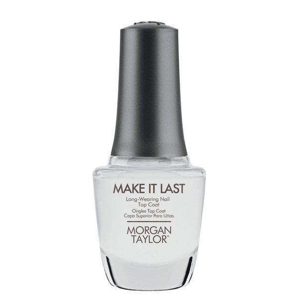 Morgan Taylor Nail Lacquer Make It Last Long Wear Top Coat, Top Coat For Nails, Long Lasting Nail Polish, Fast Drying Nail Polish, Strengthening Top Coat, 0.5 oz.