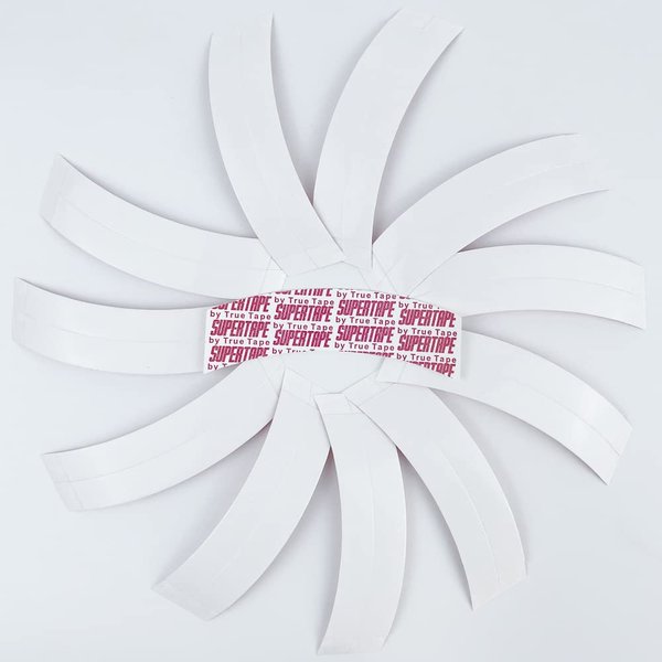Lace Front Wig Tape 36 Pieces Hair Waterproof Strong Adhesive Tape Clear Double Sided Wig Tape for Lace Wigs (White)