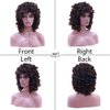 Lotfon Short Curly Wigs for Black Women Synthetic Hair Heat Resistant Fluffy Natura Wigs for African American Women (Brown)