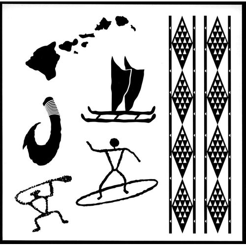 Old Hawaii Temporary Tattoos Set of 2 Sheets