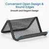 MaxGear Mesh Business Card Holder for Desk Metal Business Card Holder Display Desk Business Card Stand Business Card Desk Holder with 50 Business Cards Capacity Black, 2 Pack
