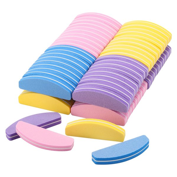 80 Count Mini Nail Buffers Kit, 100/180 Grits Nail Buffing Block Small Nail Files for Acrylic Nails and Natural Nails