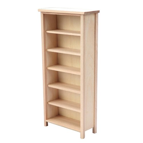 BESPORTBLE 1: 12 Scale Miniatures Dollhouse Bookshelf, Mini Bookshelf for Dolls Mini Wooden Bookcase Display Shelf Bookshelf 6 Floors Dollhouse Bookshelf Dollhouse Furniture Accessories