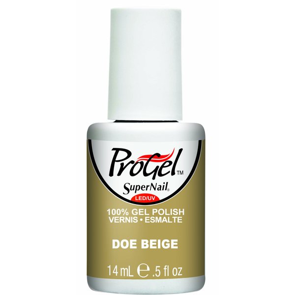 Supernail Gel Polish for Nails, Doe Beige Creme, 0.5 Fluid Ounce