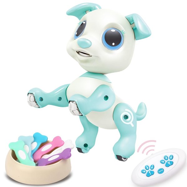 BIRANCO. Interactive RC Dog Toy - Cute Gesture Sensing Puppy for Toddlers, STEM Play, Ideal Holiday/Birthday Gift for 3-8 Year Olds